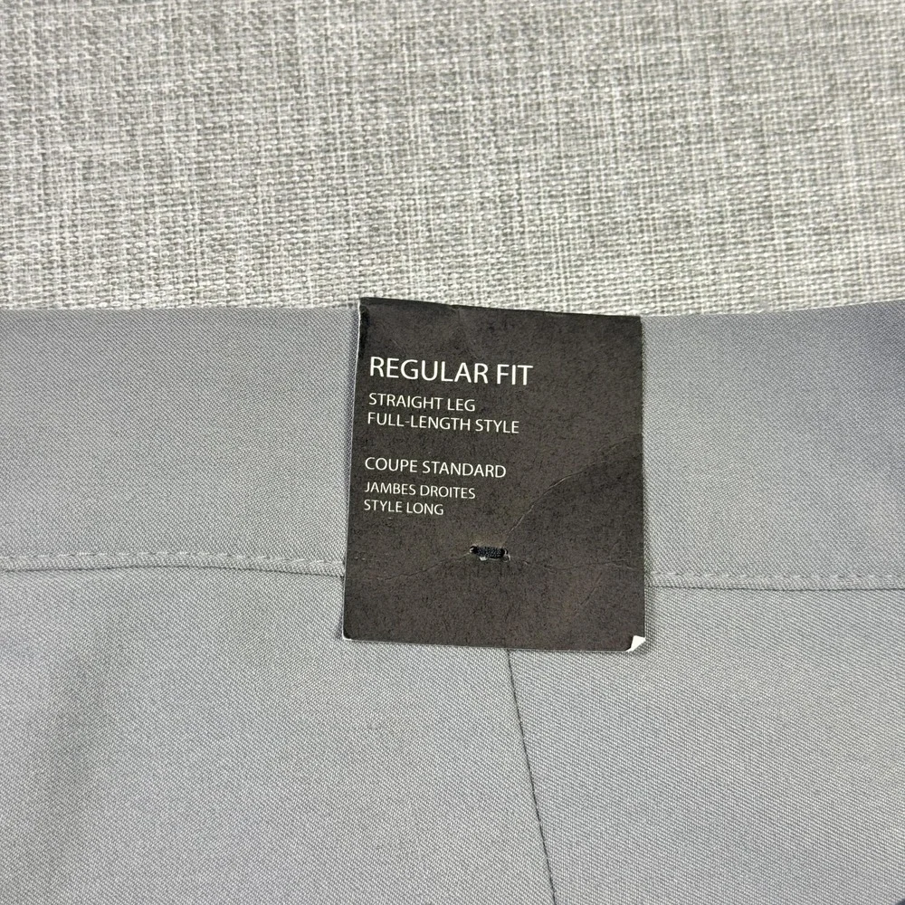 Adidas Golf MOD Chino Pants Mens 36x35 Gray Polyester Spandex Stretch Flat Front